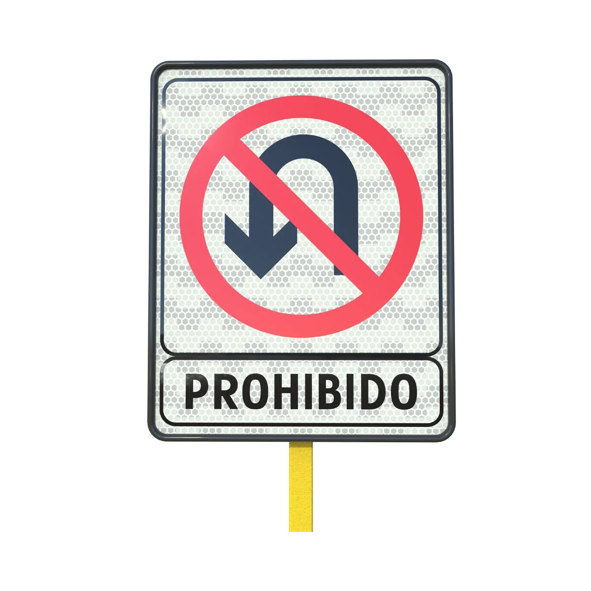 Señal de Tránsito Prohibido Girar en U