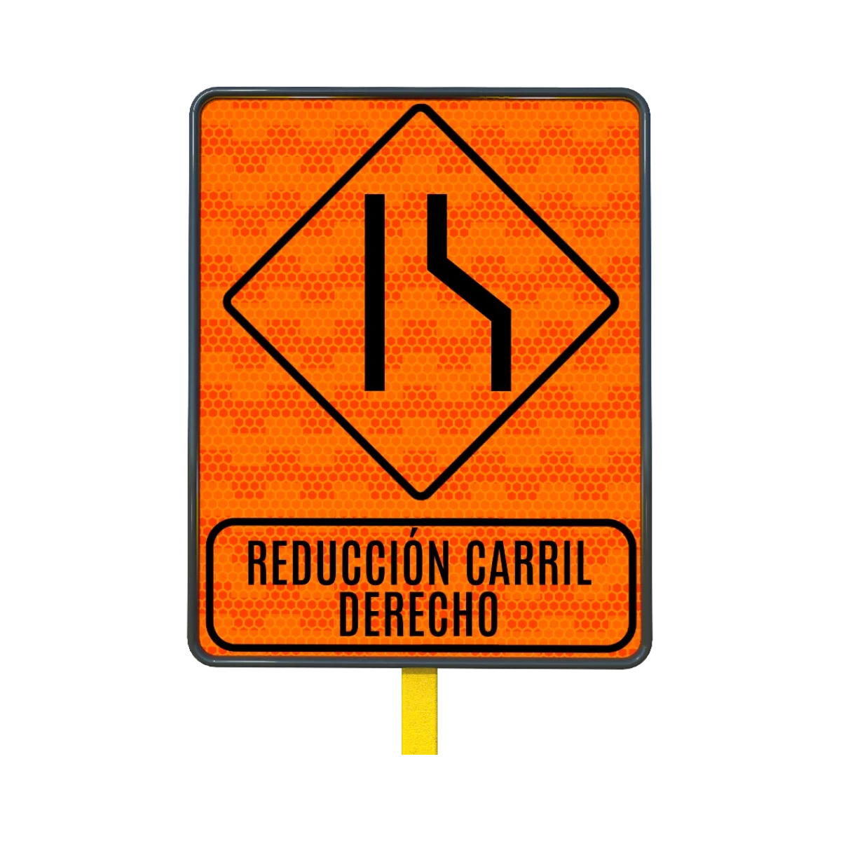 Señal de Tránsito Reducción de Calzada 61x76 cm