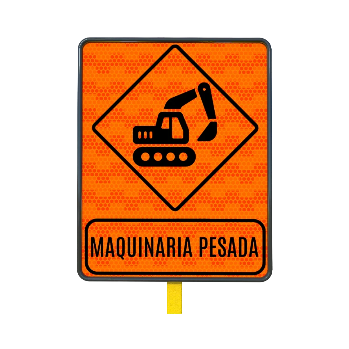 Señal Peligro Maquinaria Pesada en Movimiento​ 61x76 cm