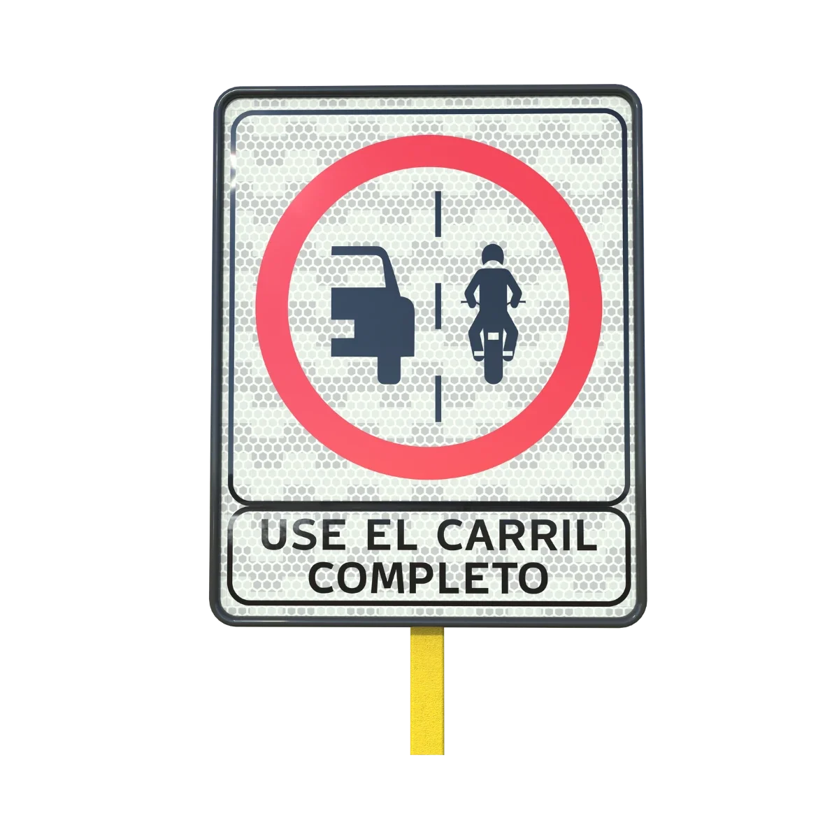 Señal Use el Carril Completo