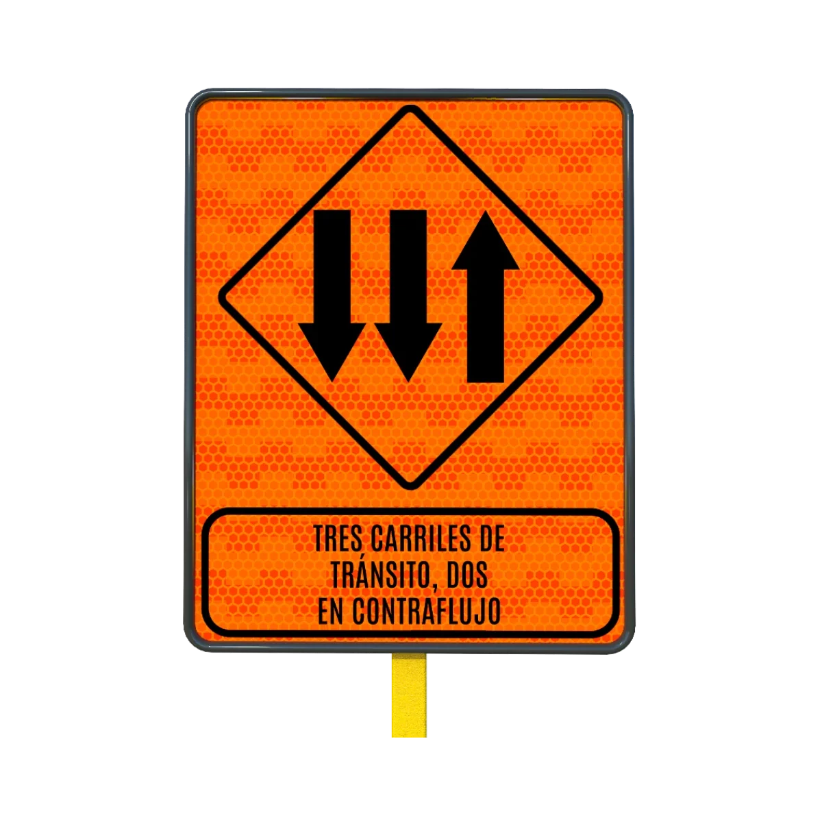 Vía de Tres Carriles y Doble Sentido 61x76 cm
